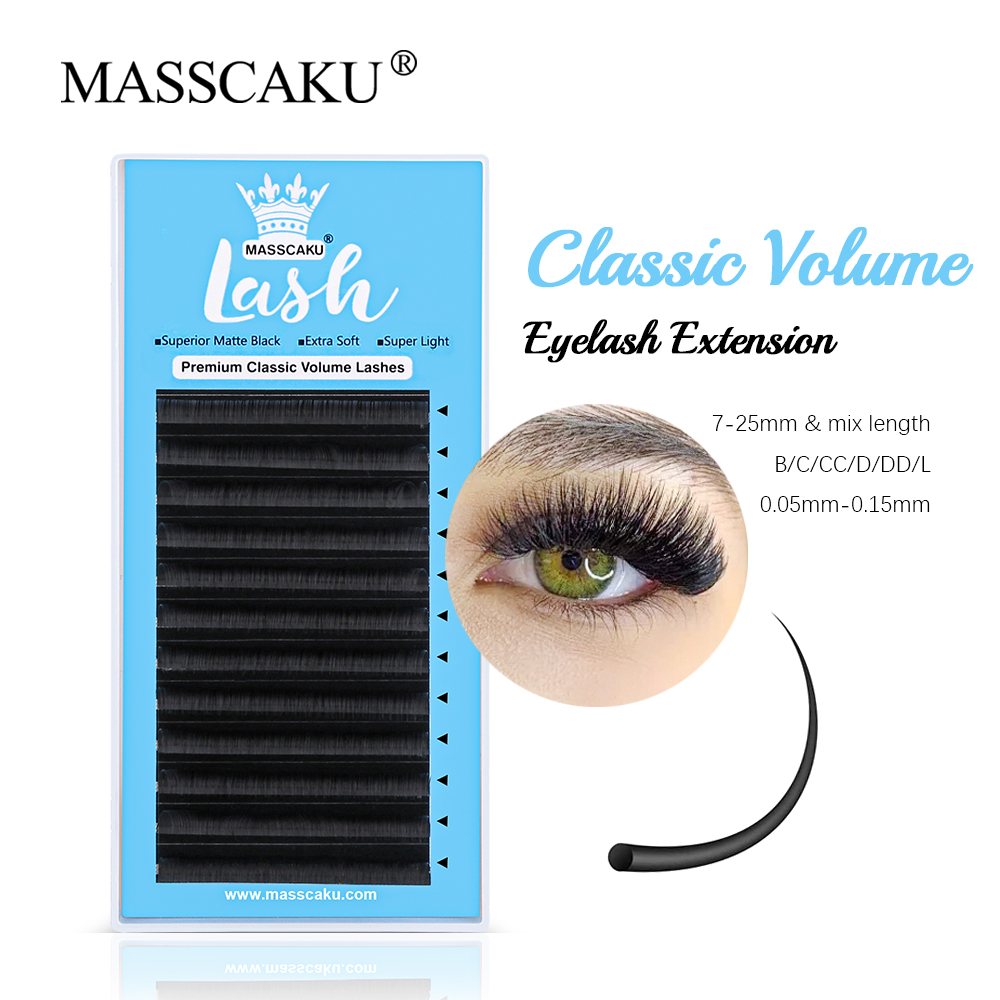MASSCAKU 0.05/0.07/0.10/0.15mm - Eyelash Extensions Classic 评论和价格