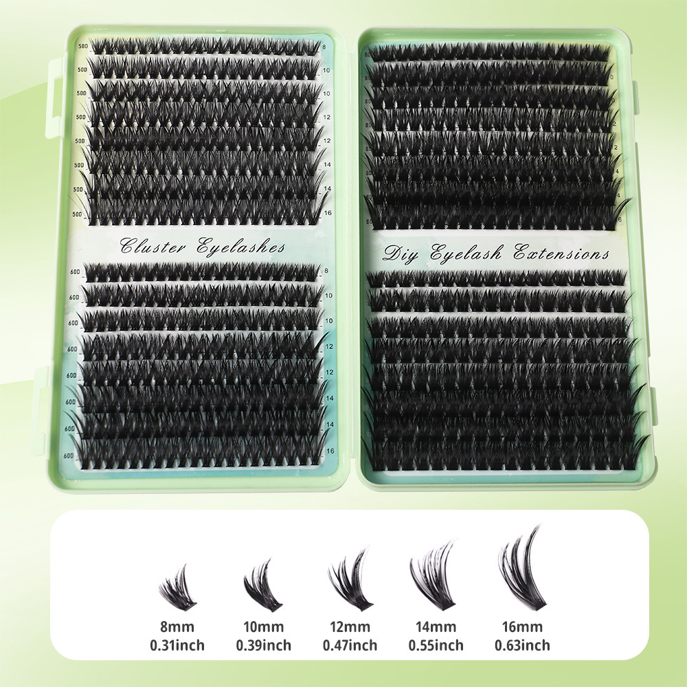 Lashes Cluster DIY Lash Extens - Eyelash Extension Volume Cat Eye 评论和价格