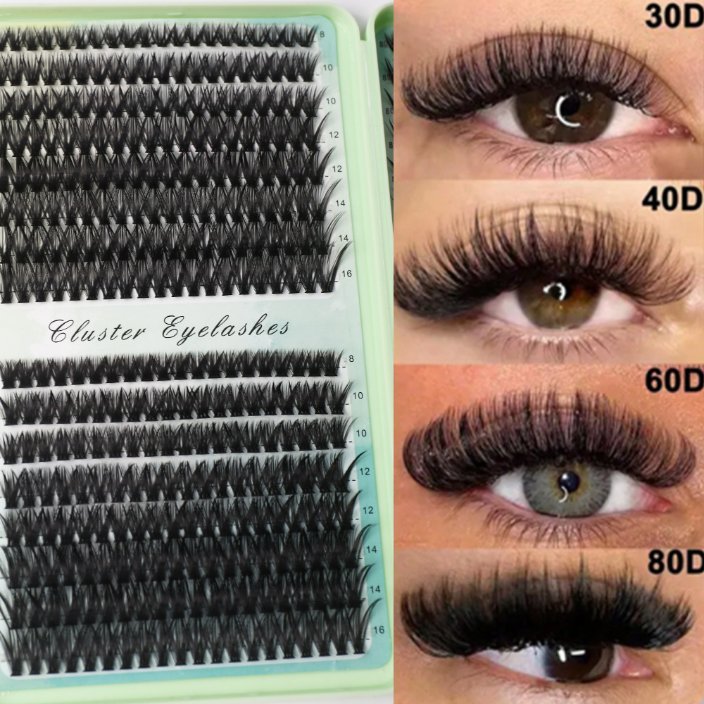 Lashes Cluster DIY Lash Extens - Eyelash Extension Volume Cat Eye 评论和价格