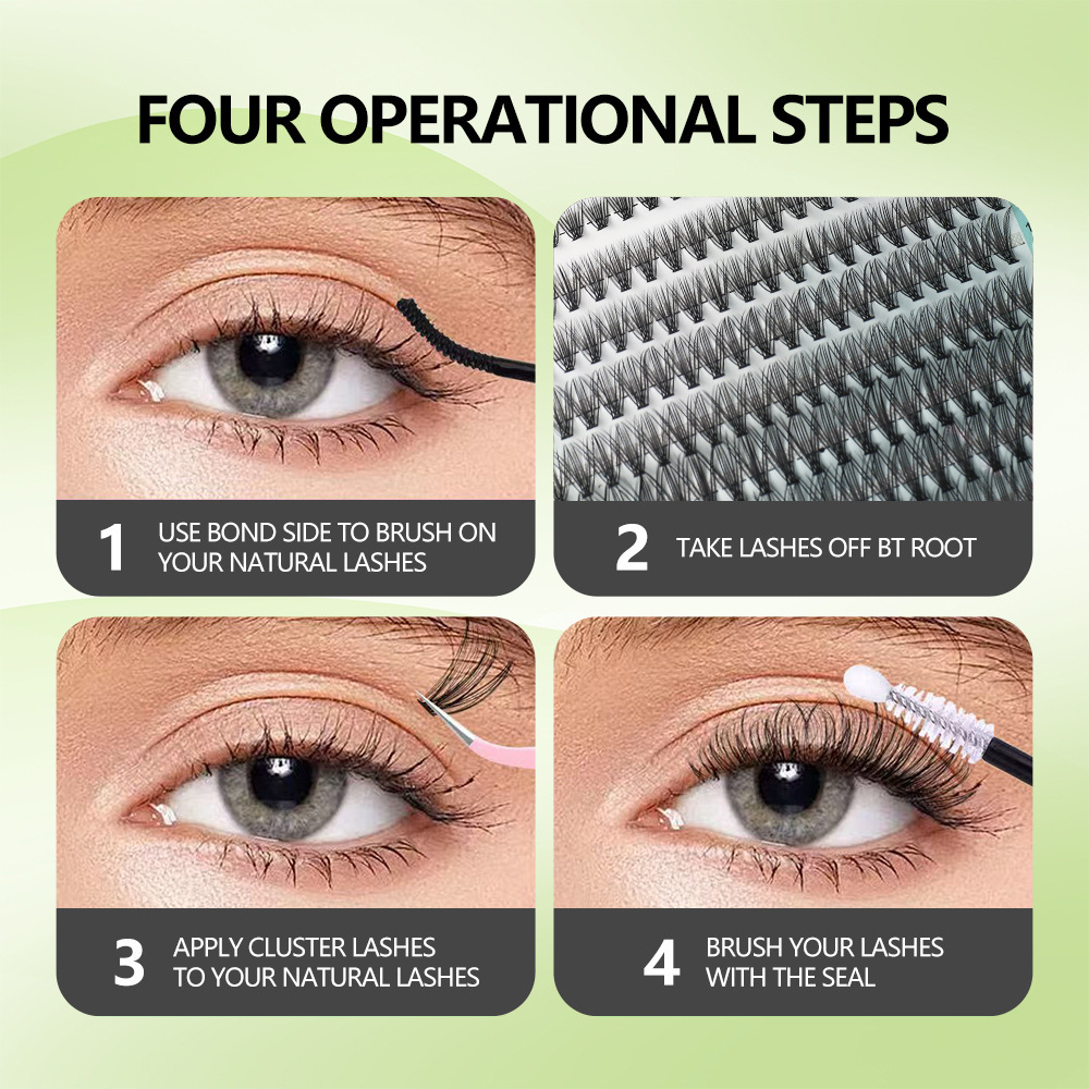 Lashes Cluster DIY Lash Extens - Eyelash Extension Volume Cat Eye 评论和价格