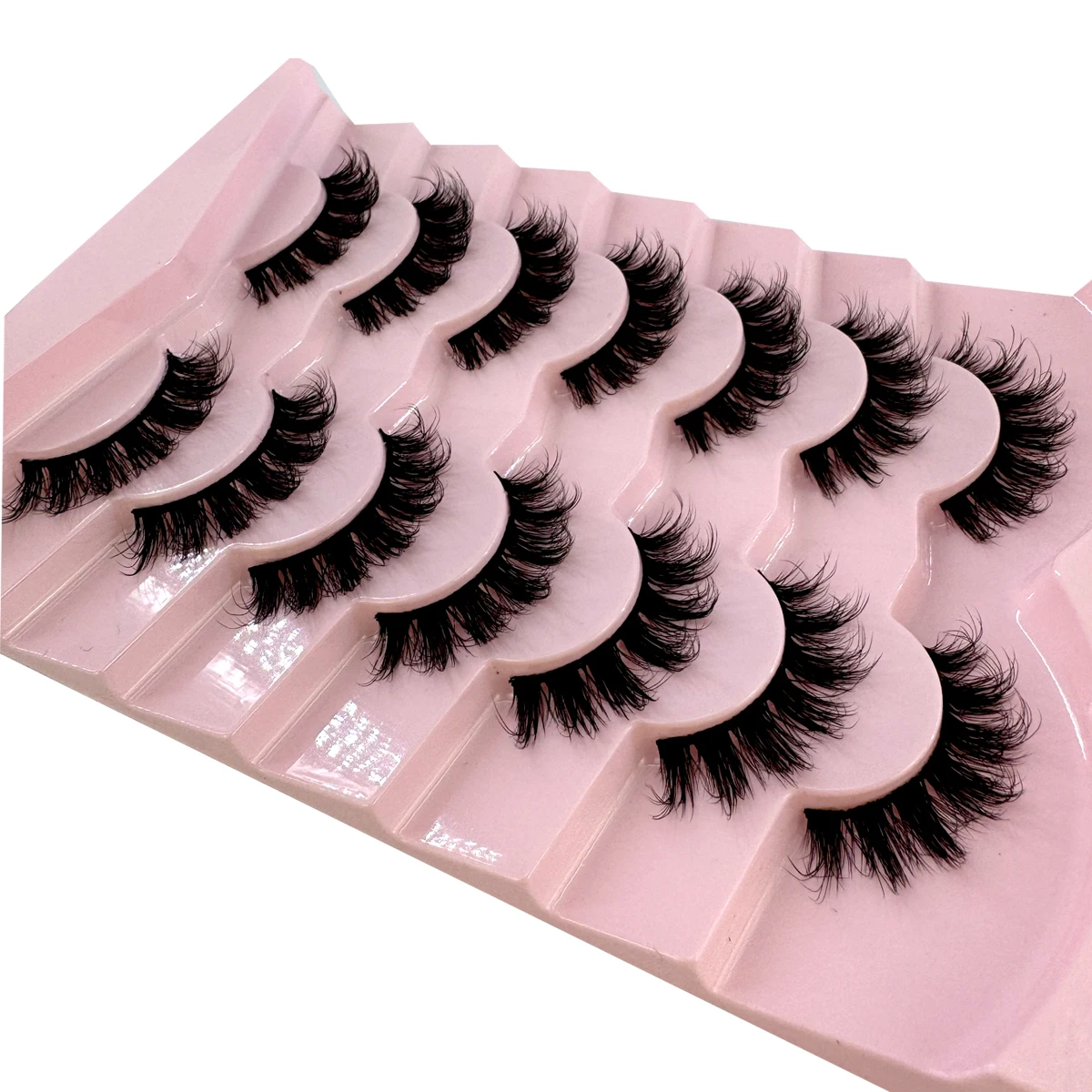 AMSDCN 7 Pairs Fluffy Cat Eye  - Eyelash Extension Volume Cat Eye 评论和价格