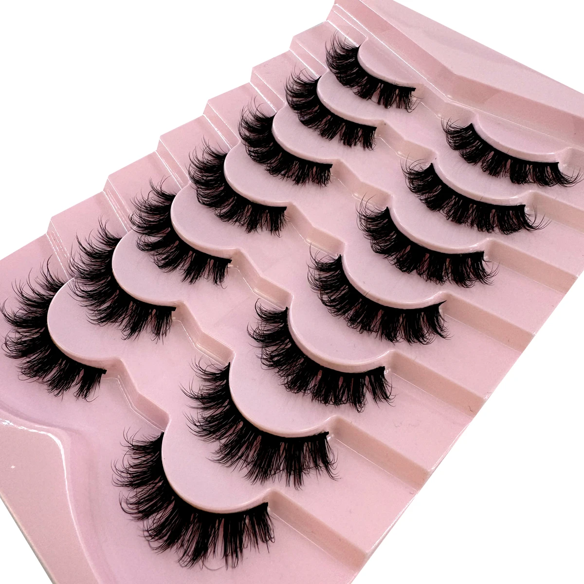AMSDCN 7 Pairs Fluffy Cat Eye  - Eyelash Extension Volume Cat Eye 评论和价格