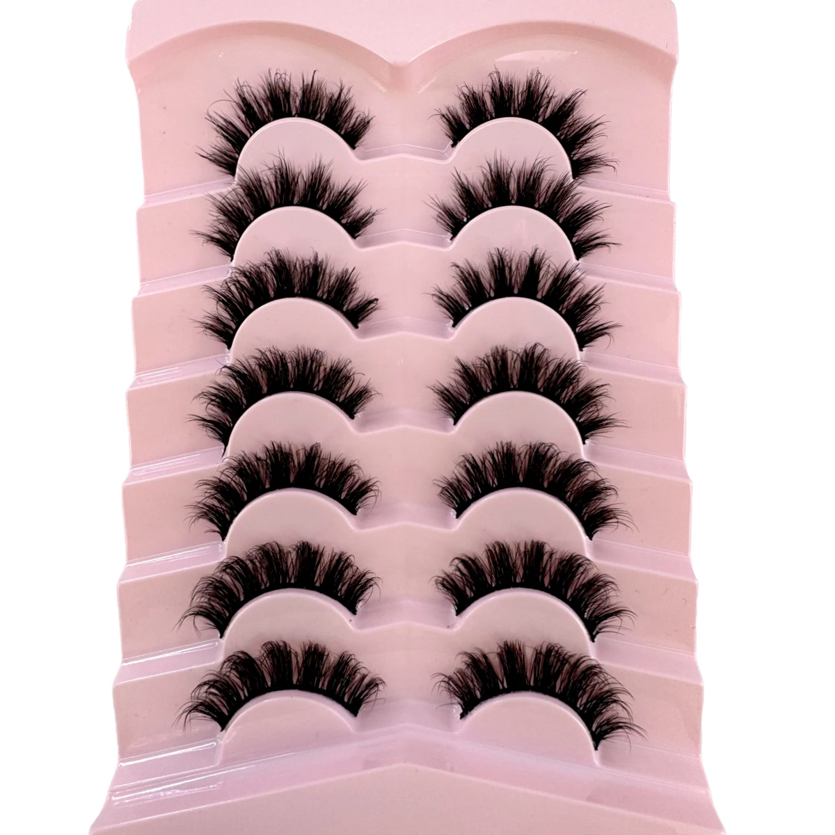 AMSDCN 7 Pairs Fluffy Cat Eye  - Eyelash Extension Volume Cat Eye 评论和价格