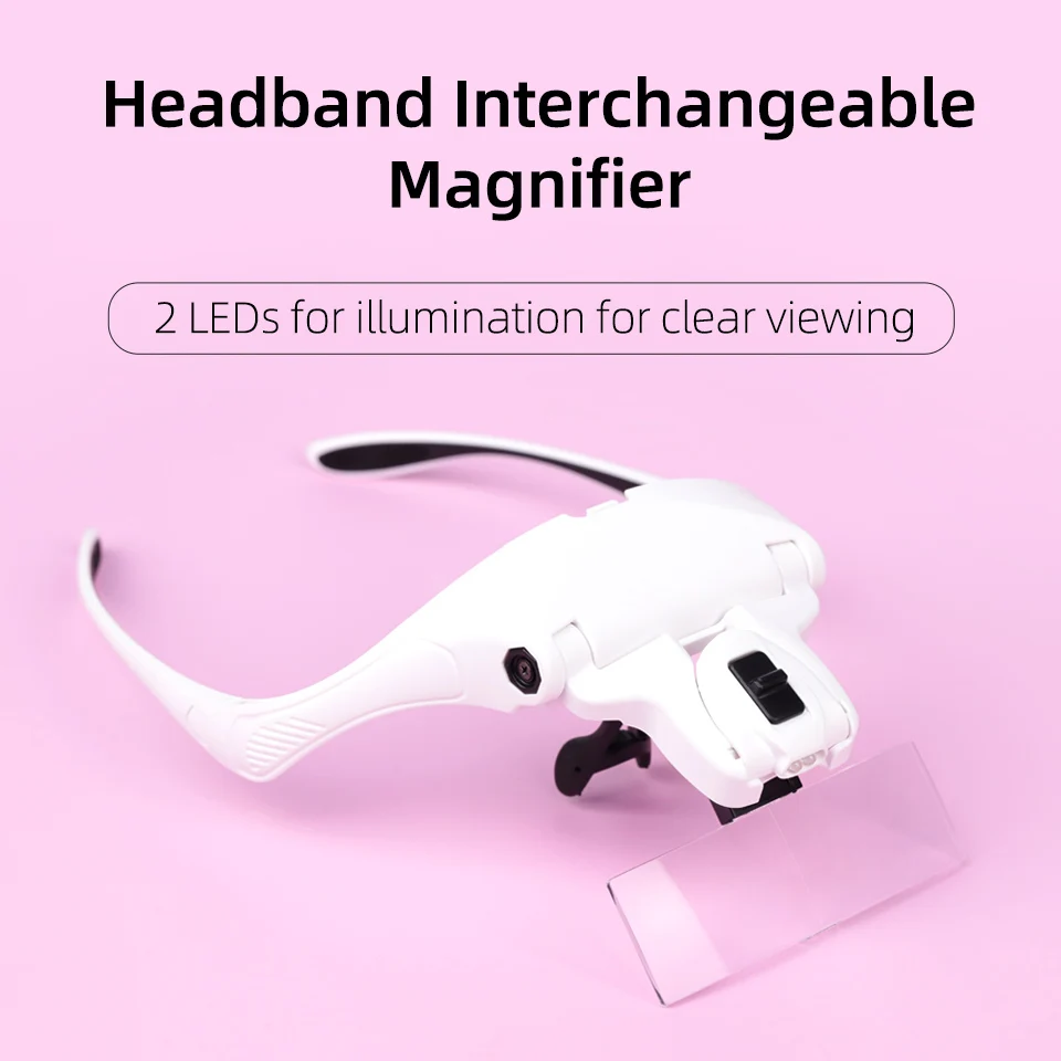 5 Lens Adjustable Loupe Headba - Eyelash Extension With Glasses 评论和价格