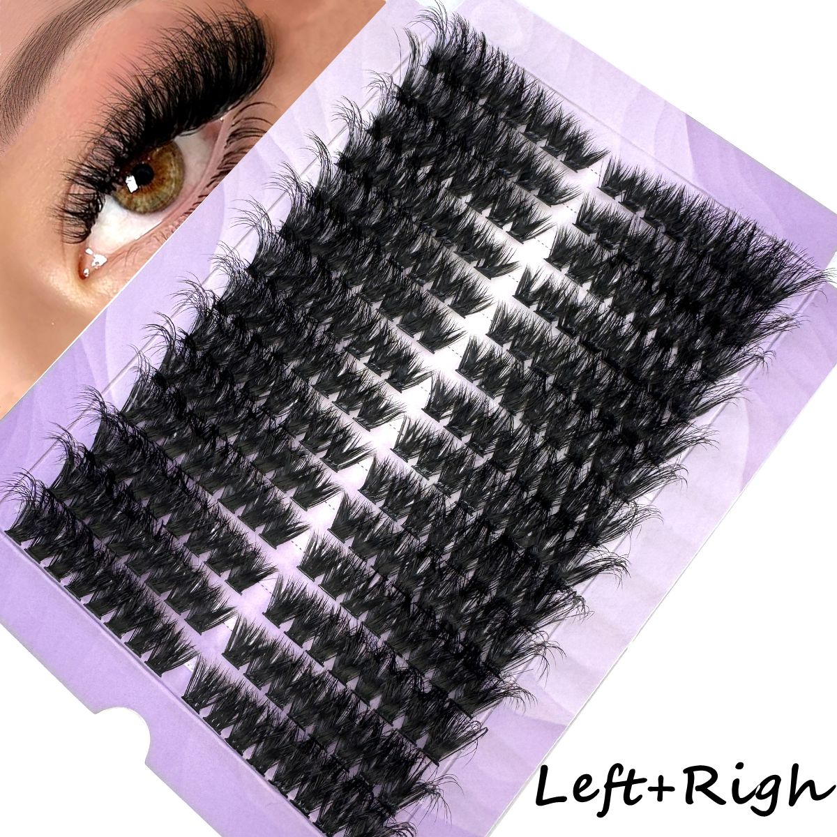 14Rows50D-100D Fluffy Lash Clu - Eyelash Extension Volume Cat Eye 评论和价格
