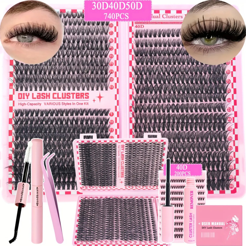 740/200pcsCluster Eyelash Exte - Lash Extension Tweezers 评论和价格