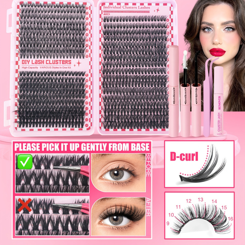 740/200pcsCluster Eyelash Exte - Lash Extension Tweezers 评论和价格