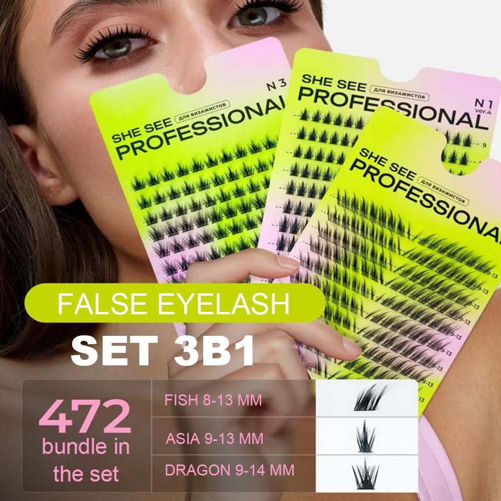 Natural Cluster False Eyelashe - Eyelash Extension Volume Cat Eye 评论和价格