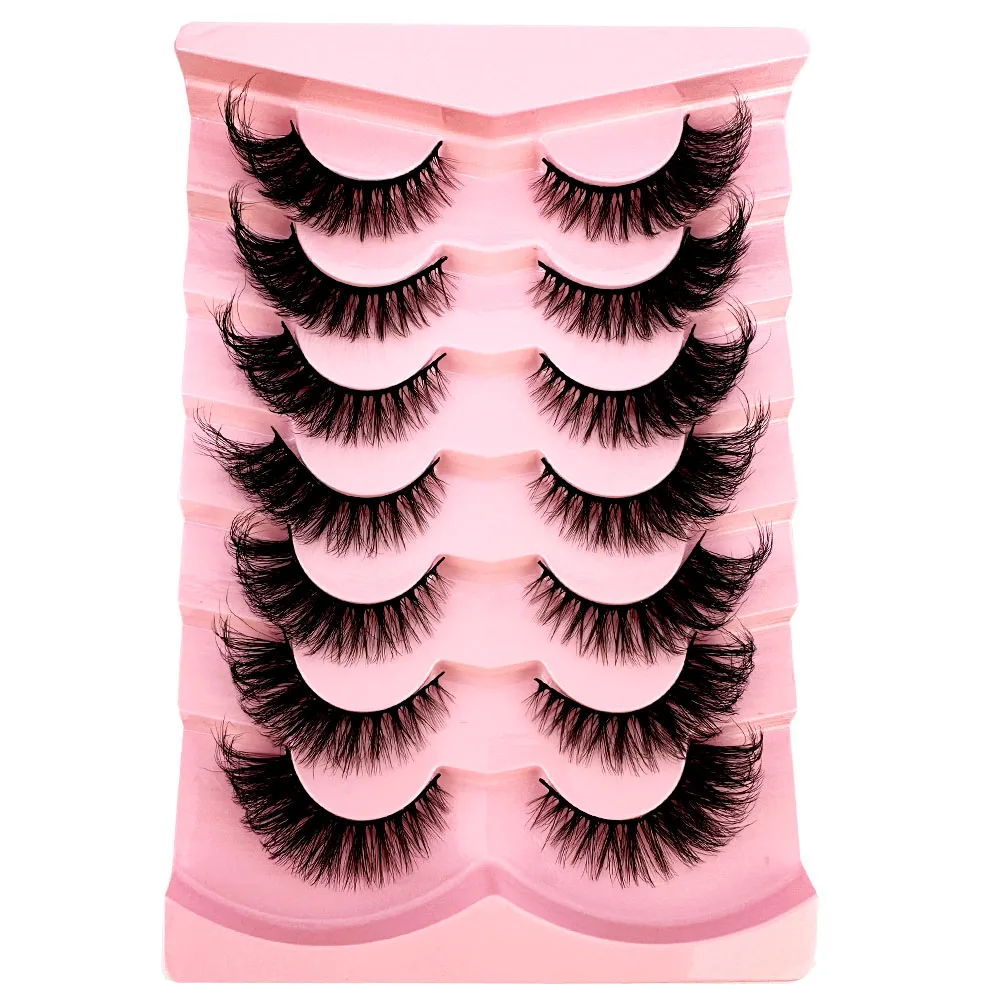 7pairs Thick Cat Eye Lashes Fl - Eyelash Extension Volume Cat Eye 评论和价格
