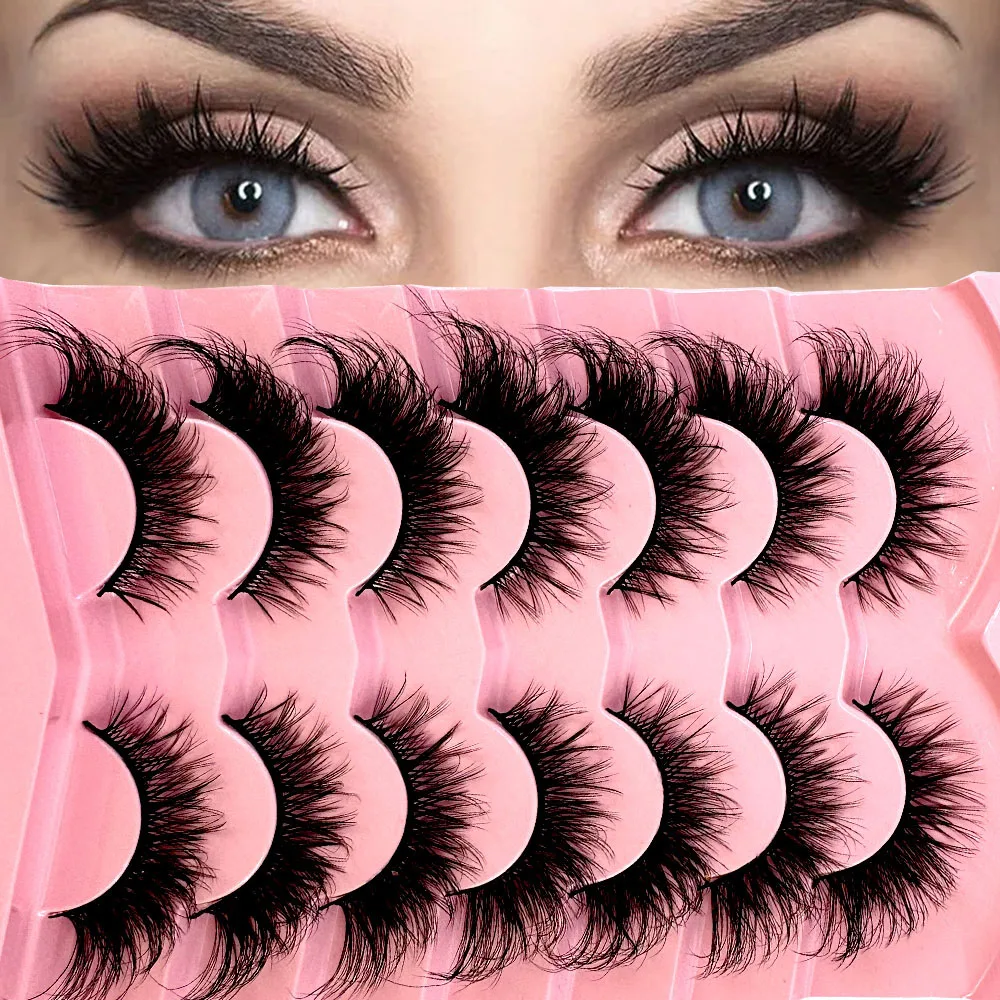 7pairs Thick Cat Eye Lashes Fl - Eyelash Extension Volume Cat Eye 评论和价格