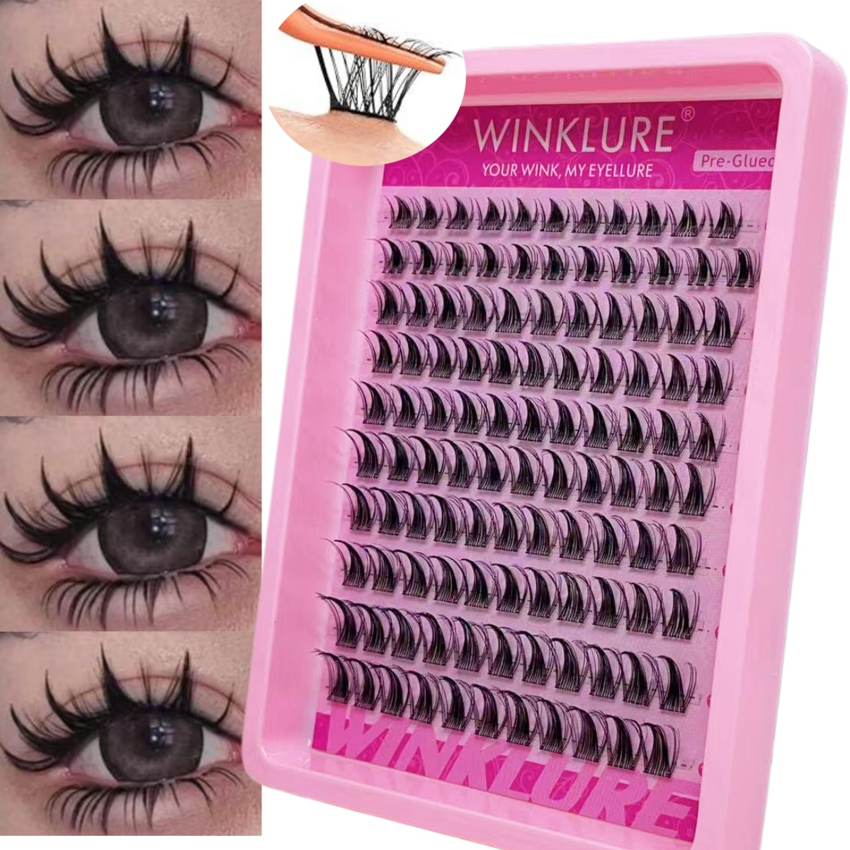 WINKLURE Self-Adhesive False E - Eyelash Extension Volume Cat Eye 评论和价格